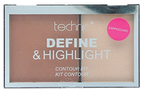 Technic Define & Highlight Duo Contour Kit Bronzer & Highlight Powder 5.5g-Cappuccino