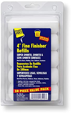 Foampro 163 acabado fino recambios para rodillo (espuma de alta densidad) (2 unidades), 163-P