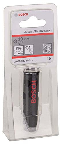 Bosch Professional 1x Sega a Tazza Diamantata 'Diamond for Hard Ceramics' (per piastrelle più dure, Ø 19 mm, Accessori Trapani a Percussione)