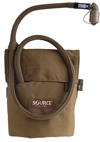 Source Tactical Kangaroo 1L Collapsible Canteen with Pouch Trinksystem, Coyote, 1 Liter / 32 oz