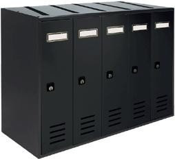 ALUBOX CUBO Briefkastenanlage 5 Fächer 38,5x53x25 cm aus Verzinktem Blech Vertikale Briefkastenanlage für Außen- und Geschützten Innenbereich (Anthrazit)