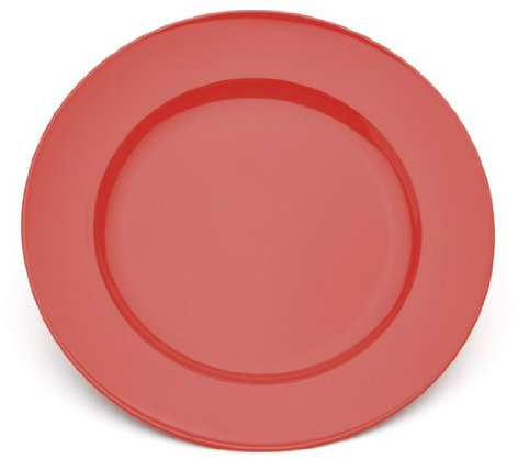 Harfield Polycarbonate Plastic Dinner Plates 24cm Red - Pack of 2
