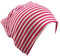 Miobo Kinder Slouch Beanie Mütze,Baumwolle,Streifen (DE/NL/SE/PL, Numerisch, 48, 53, Magenta/Weiß)