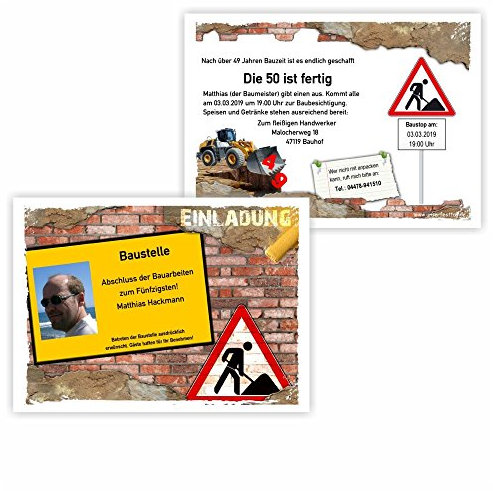 Einladungskarten zum Geburtstag Erwachsene, Mann Frau - für jedes Alter Wunschalter 30 40 50