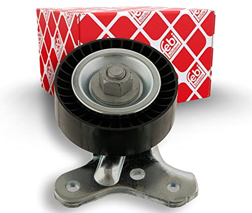 febi bilstein 30585 Umlenkrolle mit Halter, für Keilrippenriemen, 1 Stück | Kompatibel mit: AUDI A3 Sportback, Q3, TT, TT Roadster, VW JETTA III