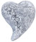 Grabschmuck, Grabstein Herz Unvergessen, massiver Steinguss, frostfest bis -30°C