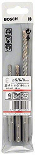 Bosch ProfessionalHammerbohrer 3tlg. Set SDS-plus-5, (Gesamtlänge 115 mm, Arbeitslänge 50 mm), 1617000118