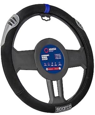 Sparco Lenkradbezug Sport 2 Schwarz / Grau, 38 x 38 x 4 cm