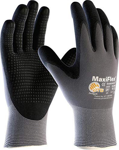 1 Paar MaxiFlex Plus Montagehandschuhe mit Noppen, Arbeitshandschuhe, Handschuhe Endurance (L)