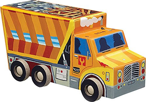 Crocodile Creek Dump Truck 48 Stück Puzzle in Fahrzeug geformten Box 20,3 cm