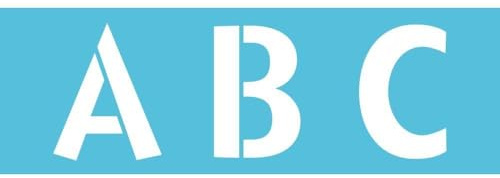 DecoArt Americana Stencil 6x18 7 sheet pack 5in Solid Alphabet Stencil, Blue, 15 x 46 x 0.3 cm