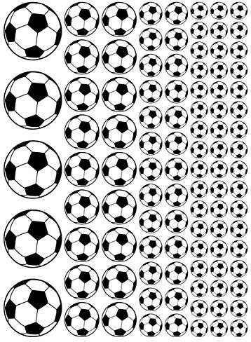 100 Aufkleber, Fußball, Sticker, 15-50 mm, aus PVC, Folie, bedruckt, selbstklebend, EM, WM, Bundesliga