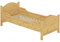 Erst-Holz Seniorenbett extra hoch Rollrost 120x200 Massivholz Holzbett Einzelbett Gästebett 60.40-12