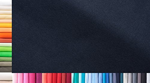 1buy3 Bündchenstoff XXL als Meterware|doppelt: 75cm breit|einfach: 150cm breit|Farbe: 44 Dunkelblau|1m lang|96% Baumwolle, 4% Elasthan|Jersey Grundpreis pro qm: € 10,66