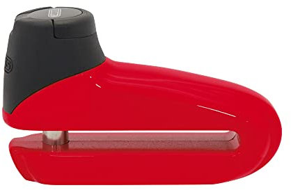 ABUS Bloqueo de disco de freno 300 - para asegurar scooters/scooters - con perno de bloqueo de 10 mm - inmovilizador con nivel de seguridad 5 - rojo