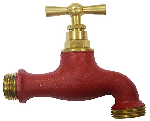 Boutté 0182893 Robinet Laiton de Couleur-Entrée 15 x 21 Nez 20 x 27, Rouge Tuile