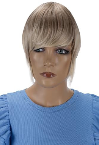 CAISHA Pony Clip In Extensions Stirnfransen Haarteil Haarverlängerung Blond Mix F15-2