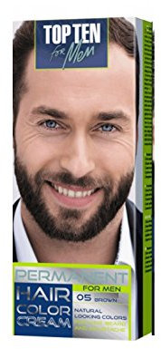 Top Ten for Men Permanente Creme-Haarfarbe für Haare, Bart und Schnurrbart – Mühelose Anwendung Sichtbare Wirkung nach 10 min!