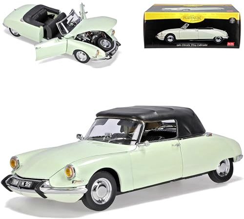 Sun Star Citroen DS19 Cabrio Offen Weiss Hell Grün 1961 1/18 Modell Auto