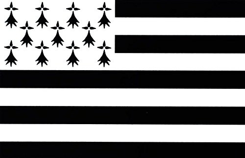 Akacha Lot de 10x Autocollant Sticker Drapeau Bretagne Breton Moto Voiture Vinyl Vinyle