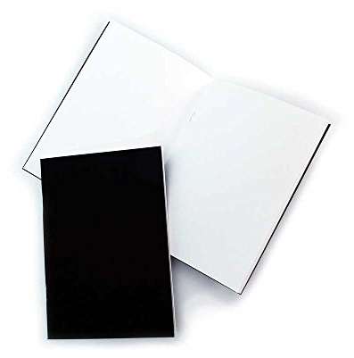 A5 Skizzenbücher mit mattschwarzer Hülle, 140 g/m2 weißes Zeichenpapier, 3 Stück