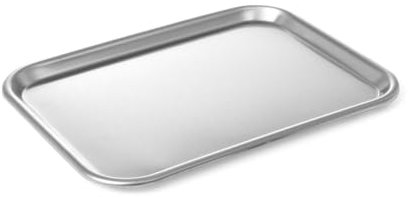 HENDI Auslageplatte, Oval, Vitrinenblech, Sandwichplatte, geeignet für Geschirrspüler, 345x245mm, Edelstahl