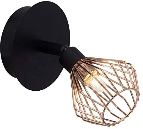 Dalma Wandspot schwarz/kupfer