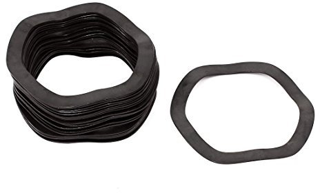 sourcing map 20Stk Schwarz wellig Welle falten Springen Unterlegscheiben M40 40 x 50 x 0.5mm de