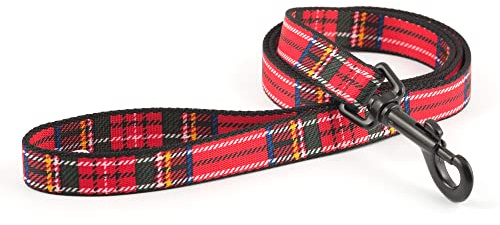 Ancol Nylon Tartan Lead Red (1 m x 19 mm)