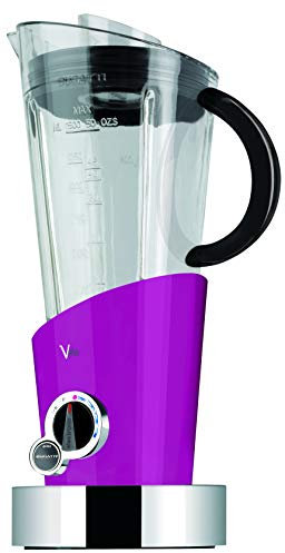 BUGATTI, Vela Evolution, Electric Blender for Milk Shakes and Smoothies, Ice Crusher Function Included, 4 Speeds, Capacity 1.5 Liter, 500 W, Innovative Design, Lilac Color
