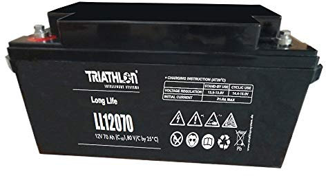 Triathlon Longue Durée de Vie Batterie AGM 12 Volts 70AH sans Entretien Verschlossener Vlra 12Jahres Batterie (Valve Regulated Conduire Acide)