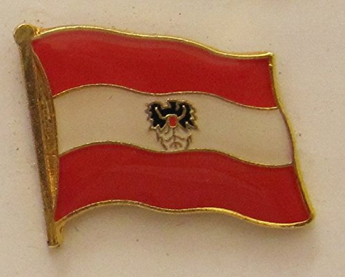 Österreich mit Adler Wappen Pin Anstecker Flagge Flaggenpin Fahne Fahnenpin Button Clip