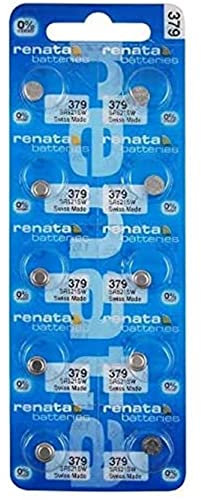 10 Renata Watch Batteries: 379 (Sr521Sw) by Renata