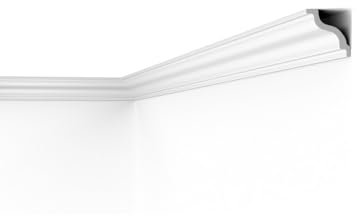 5 Stück (10m) Deckenleisten D9 Eck Decken Leiste Deckendeko Zierprofil Deckenprofil