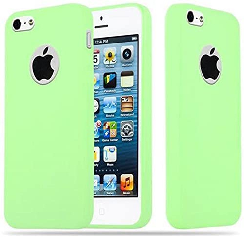 Cadorabo Hülle kompatibel mit Apple iPhone 5 / 5S / SE 2016 Schutzhülle TPU Silikon Case Candy Design Slim Kratzfest Weiche Gummi mit Rundumschutz Case Hülle für iPhone 5 / 5S / SE 2016 in Grün