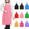 HMILYDYK Kochschürze, Unisex-Modell, Schürze mit praktischer Tasche, Langlebig, Grillen und Backen Rosa