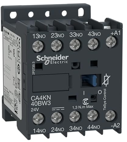 Schneider Electric, TeSys K, CA4KN40BW3, TeSys K control relay - 4 NO - 690 V - 24 V DC low consumption coil
