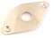 Electric guitar jack socket plate in chrome