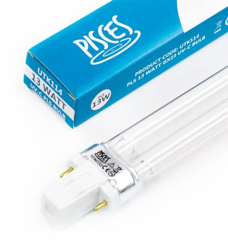 Pisces 13w (watt) PLS Replacement UV Bulb Lamp for Pond Filter UVC (GX23 Fitting)