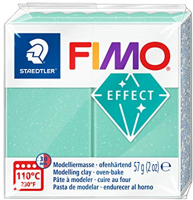 STAEDTLER FIMO Effect 8020-506 Oven Hardening Modelling Clay, 57 g - Jade Green