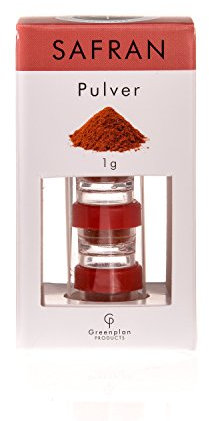 Safranpulver echter Safran gemahlen Pulver in Kapseln 4 x 0,25g (1 Gramm) 1 g ISO Cat. I von Greenplan Products