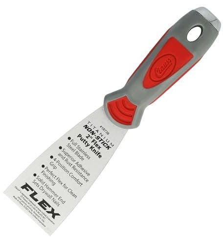 Clauss Spachtel 2 (5 cm) mit flexibler Klinge in Profiqualität | Titanium Edelstahlklinge mit Antihaftbeschichtung | rutschfester & ergonomischer Griff | ideal für Ausbesserungsarbeiten | 18738