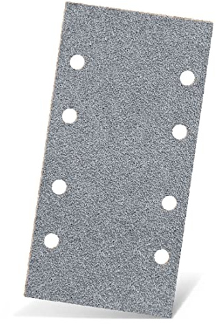 MENZER Platinum Schleifblätter 186 x 93 mm, 8-Loch (50 Stk.) K60 | f. Schwingschleifer, Halbedelkorund, Klettbefestigung