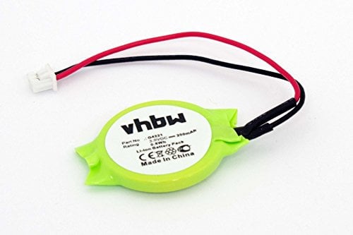 vhbw BIOS-Batterie kompatibel mit Dell Latitude D500, D505, D510, D520, D600, D610, D620, D810, D830, L400 Computer Notebook (200mAh, 3V, Li-Ion)