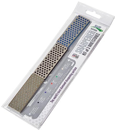 DMT Mini Diamant Ski und Snowboard Abziehstein, 70 mm, Set mit 3 Stück, WS7K2