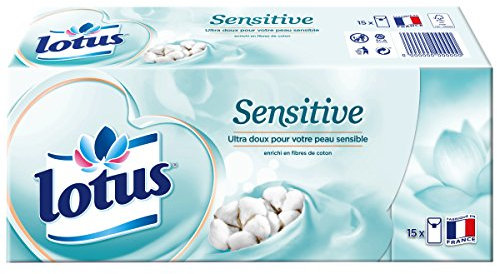 Lotus Sensitive - Mouchoirs Etuis x 15 Paquets - Lot de 2