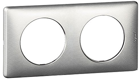 Legrand Celiane Platte mit 2 Löchern, grau, LEG99861