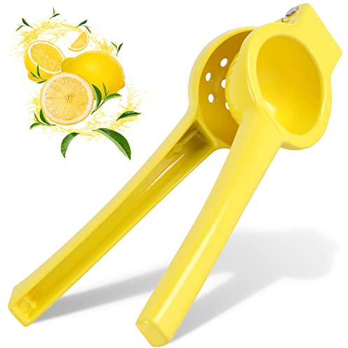 Alpine Cuisine Lemon Squeezer Heavy Duty 2.95IN - Handheld Aluminum Citrus Juicer, Manual Citrus Press Juicer, Orange & Lemon Press - Kitchen Tools And Gadgets For Making Fresh Juice - Dishwasher-Safe