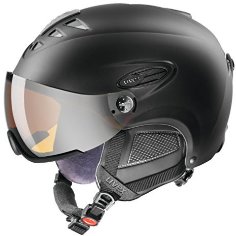 uvex Unisex-Erwachsene hlmt 300 Visor Skihelm, Black mat, 55-58 cm