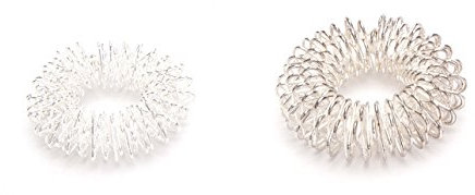 CHI-ENTERPRISE - Premium Massagering Set für den Finger | Antistress Ring | Akupressur Ring - Anxiety Ring | Inhalt: 10x Antistress Ring (10x silber/klein, 10x silber/groß)
